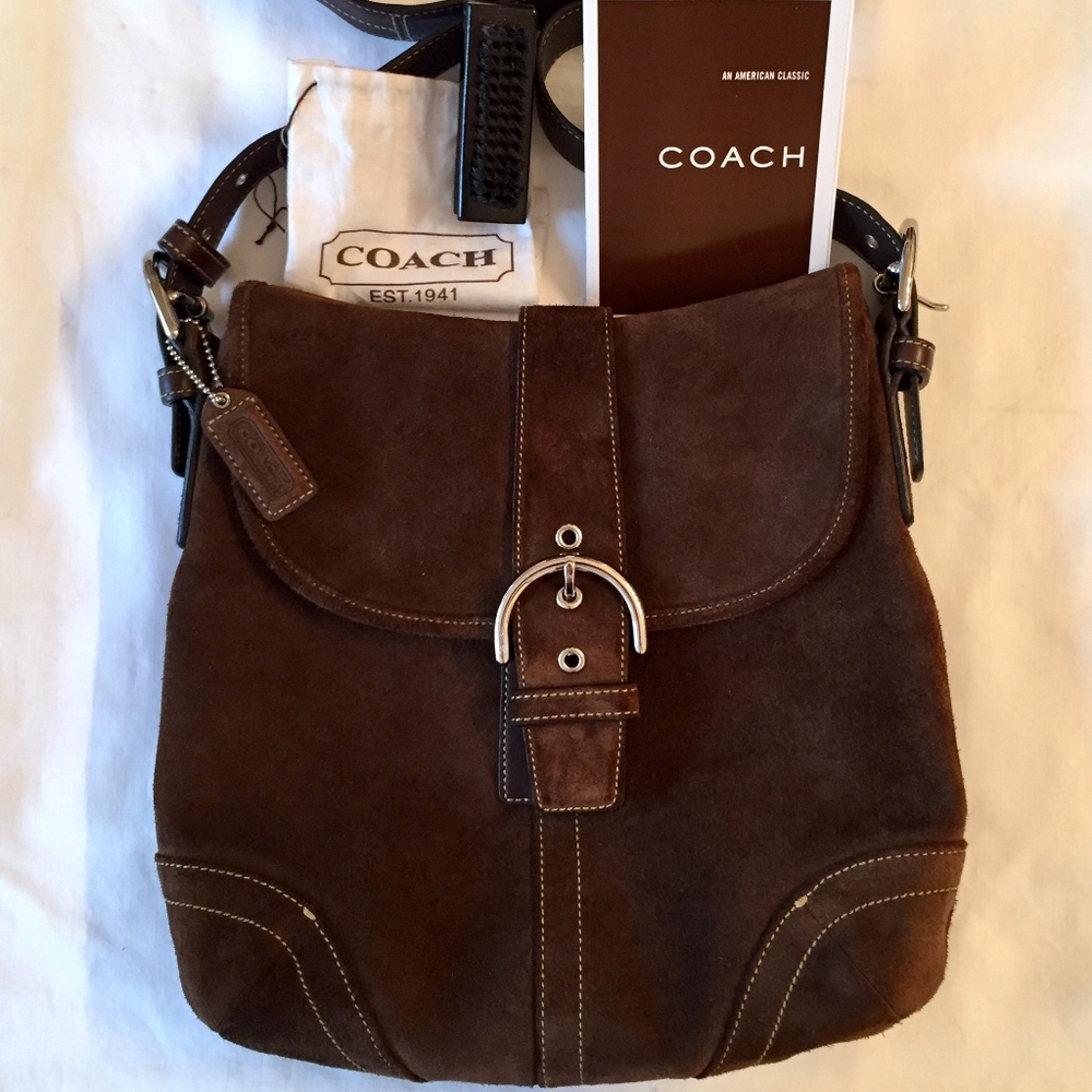 COACH-*NEW* Suede Soho Flap Convertible Crossbody